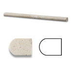 Ivory Travertine Honed 1/2 X 12 Pencil Liner-Travertine Molding/Trim-American Tile Depot