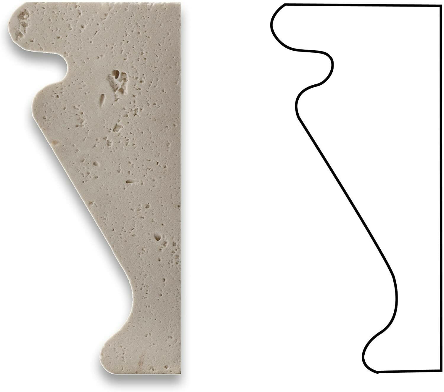 Ivory Travertine Honed Crown - Mercer Molding Trim-Travertine Molding/Trim-American Tile Depot