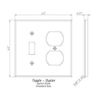 Ivory Travertine Toggle Duplex Switch Wall Plate / Switch Plate / Cover - Honed-Travertine Wall/Switch Plate-American Tile Depot