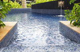 Phoenix Jasper Blue Polished Square Glass Mosaic Tile