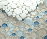 Lucy Cielo Polished Circular Glass Mosaic Tile