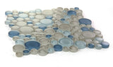 Lucy Cielo Polished Circular Glass Mosaic Tile