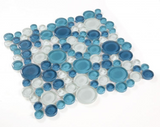 Lucy Ocean Circular Glass Mosaic Tile