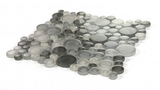 Lucy Cloudy Glossy Circular Glass Mosaic Tile