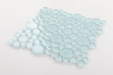 Lucy Turquoise Circular Glass Mosaic Tile