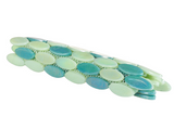 Summer Green Oval Glass Mosaic Tile