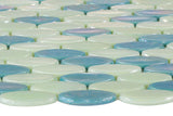 Summer Green Oval Glass Mosaic Tile-Glass Mosaic-American Tile Depot