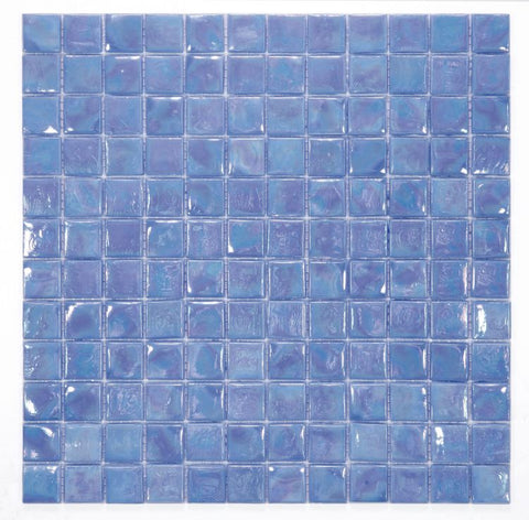 1 x 1 Aquarius Iris Square Glass Mosaic Tile