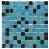 1 x 1 Aquarius Mermaid Square Glass Mosaic Tile