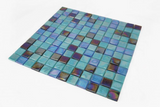 1 x 1 Aquarius Mermaid Square Glass Mosaic Tile-Glass Mosaic-American Tile Depot