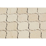 Crema Marfil Marble Honed Lantern Arabesque Mosaic Tile