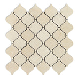 Crema Marfil Marble Honed Lantern Arabesque Mosaic Tile-Marble Mosaic-American Tile Depot