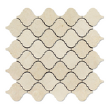 Crema Marfil Marble Polished Lantern Arabesque Mosaic Tile