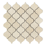 Crema Marfil Marble Honed Lantern Arabesque Mosaic Tile