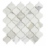 Calacatta Gold Marble Polished Lantern Arabesque Mosaic Tile