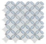 Sample of Precious Stone Lavender Crystal Ocean Circular Marble Mosaic Tile-Sample-American Tile Depot