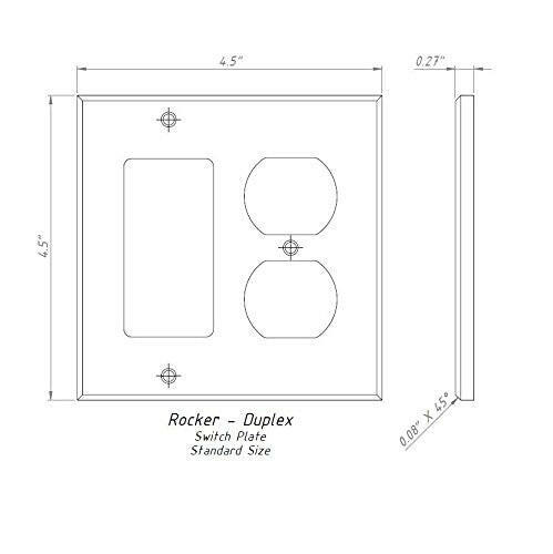 Light Walnut Travertine Rocker Duplex Switch Wall Plate / Switch Plate / Cover - Honed-Travertine Wall/Switch Plate-American Tile Depot