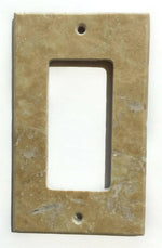 Light Walnut Travertine Single Rocker Switch Wall Plate / Switch Plate / Cover - Honed-Travertine Wall/Switch Plate-American Tile Depot