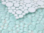 Lucy Mint Polished Circular Glass Mosaic Tile-Glass Mosaic-American Tile Depot