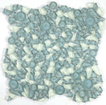 Lucy Shimmer Grey Circular & Pebble Glass Mosaic Tile-Glass Mosaic-American Tile Depot