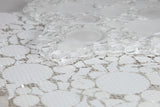 Sample of Lucy Bianco Circular Glass Mosaic Tile-Sample-American Tile Depot