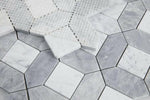 Luna Dusk Polished Octagon Marble Mosaic Tile-Marble Mosaic-American Tile Depot