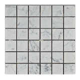 2 X 2 Carrara White Marble Polished Mosaic Tile