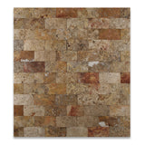 2 X 4 Scabos Travertine Honed CNC Arched 3-D Brick Mosaic Tile