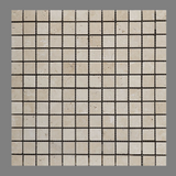 1 X 1 Ivory Travertine Tumbled Mosaic Tile