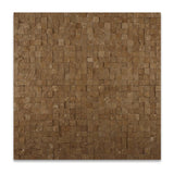 1 X 1 Noce Travertine Split-Faced Mosaic Tile