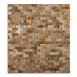 1 X 2 Scabos Travertine Split-Faced Brick Mosaic Tile