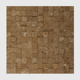 1 X 1 Noce Travertine Split-Faced Mosaic Tile