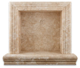 Durango Cream Travertine Hand-Made Custom Shampoo Niche / Shelf - SMALL - Honed