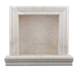 White Pearl Marble Hand-Made Custom Shampoo Niche / Shelf - SMALL - Polished