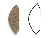 Noce Travertine Honed Quarter - Round Trim Molding