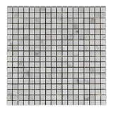 5/8 X 5/8 Carrara White Marble Polished Mosaic Tile