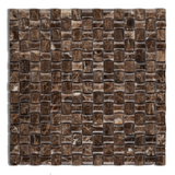 Emperador Dark Marble Polished 3D Small Bread Mosaic Tile