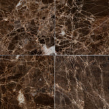 4 X 4 Emperador Dark Marble Polished Field Tile