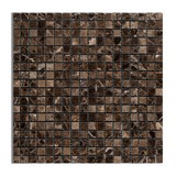 5/8 X 5/8 Emperador Dark Marble Polished Mosaic Tile