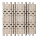 Crema Marfil Marble Tumbled Baby Brick Mosaic Tile