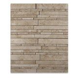 Cappuccino Marble Polished Random Strip Mosaic Tile