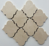 Crema Marfil Marble Polished 4" Morocco Mosaic Tile