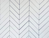 Thassos White Marble Polished 1.5" x 6" Chevron Mosaic Tile