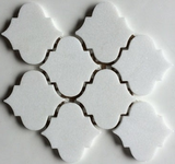 Thassos White Marble Honed 4" Morocco Mosaic Tile