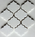 Thassos White Marble Honed 4" Morocco Mosaic Tile