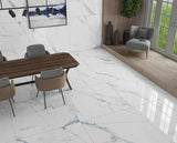 12 X 24 Marshall Blue Matte Marble Look Porcelain Tile