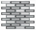 Metal Fierro Glossy Linear Glass Mosaic Wall Tile-Glass Mosaic-American Tile Depot