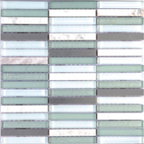 Metal Green Band Linear Mosaic Wall Tile