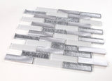 Metal Silver Glossy Linear Mosaic Wall Tile