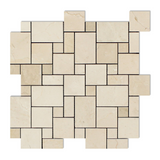 Crema Marfil Marble Polished Mini Versailles Mosaic Tile